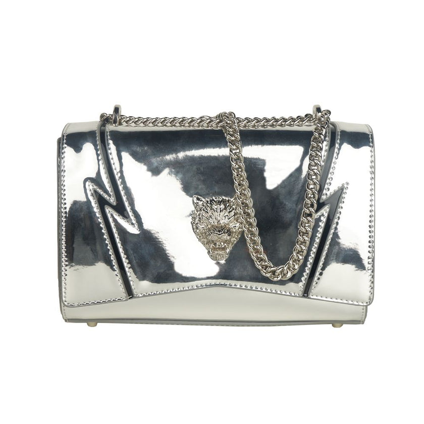 Elegant Gray Chain-Strapped Shoulder BagExperience the fusion of luxury and sporty aesthetics with the Plein Sport shoulder bag. Designed to elevate your style, this swanky accessory showcases the prestigious brand logo on both sides, ensuring you carry a