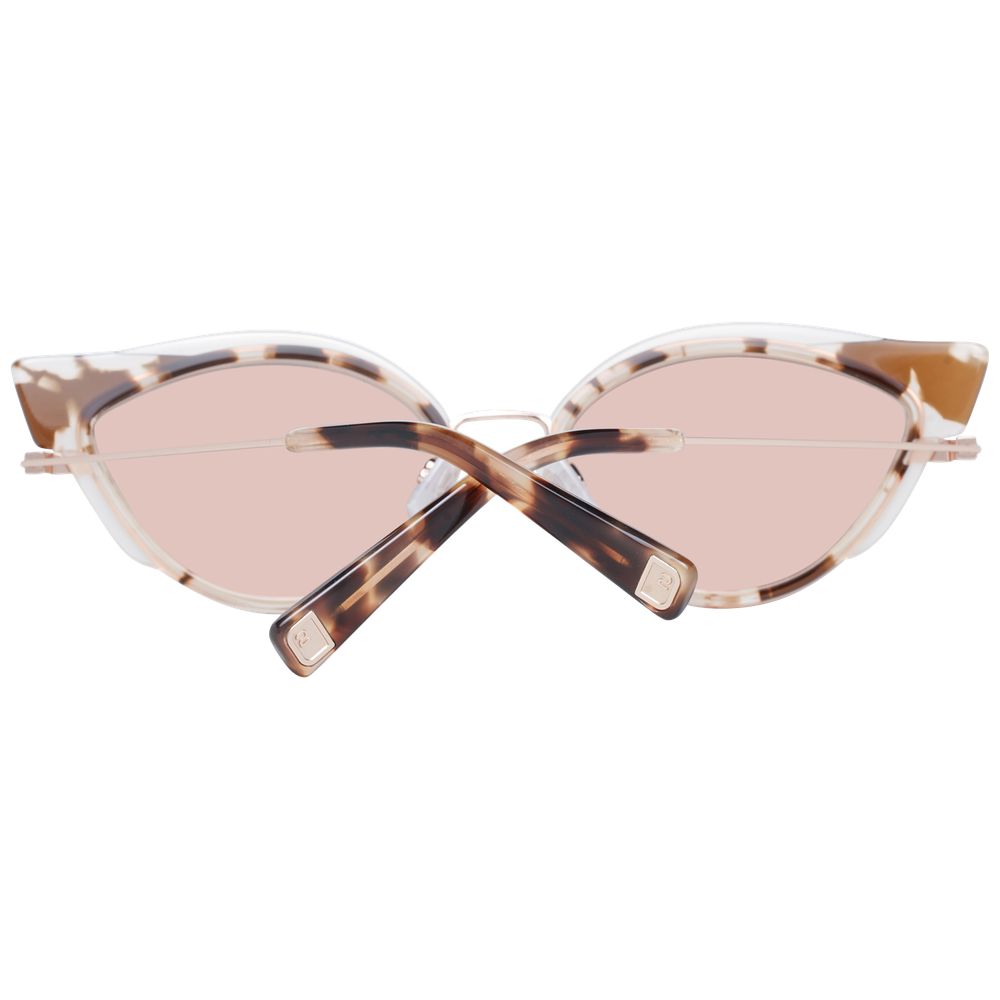Brown Metal & Plastic SunglassesGender Women Main color Brown Extra No extra Frame color Brown Frame material Metal & Plastic Lenses Color Brown Lenses Material Plastic Filter Category Two Style Cat Eye Lenses Effect Mirrored Protection 100% UVA & UVB Siz