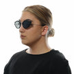 Black Metal & Plastic SunglassesGender Women Main color Black Extra No extra Frame color Black Frame material Metal & Plastic Lenses Color Silver Lenses Material Plastic Filter Category Three Style Cat Eye Lenses Effect Mirrored Protection 100% UVA & UVB