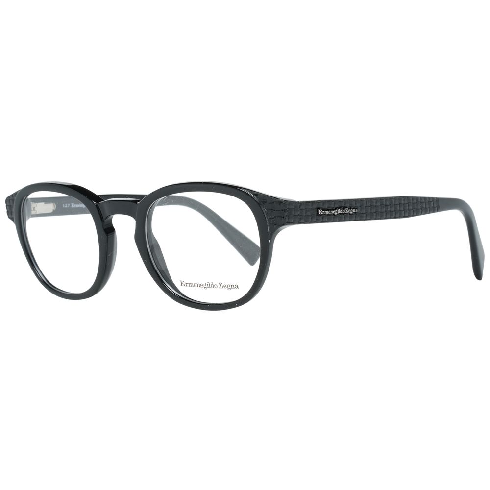 Schwarze synthetische runde Brille mit Vollrandfassung