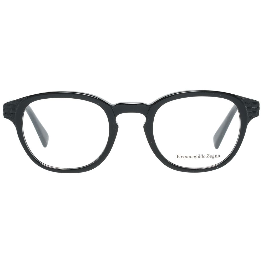 Schwarze synthetische runde Brille mit Vollrandfassung
