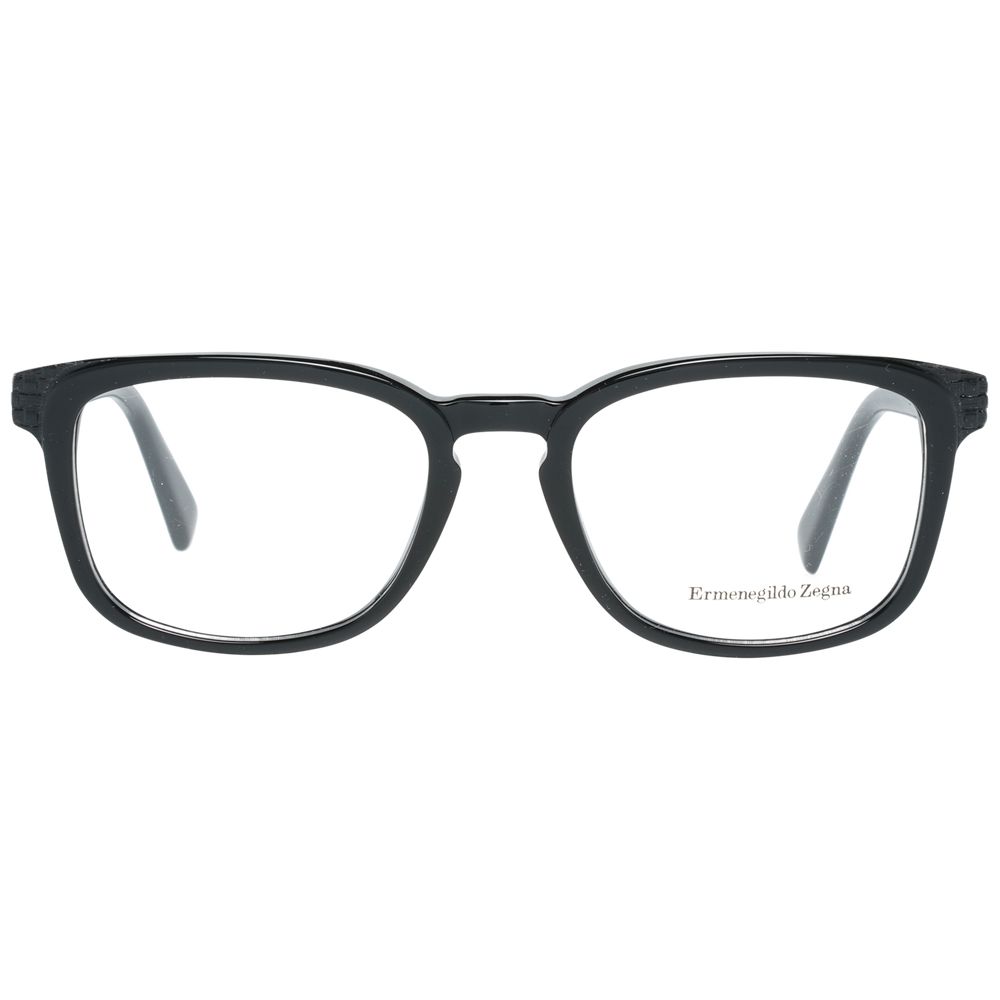 Schwarze, rechteckige Kunststoffbrille mit Vollrandfassung