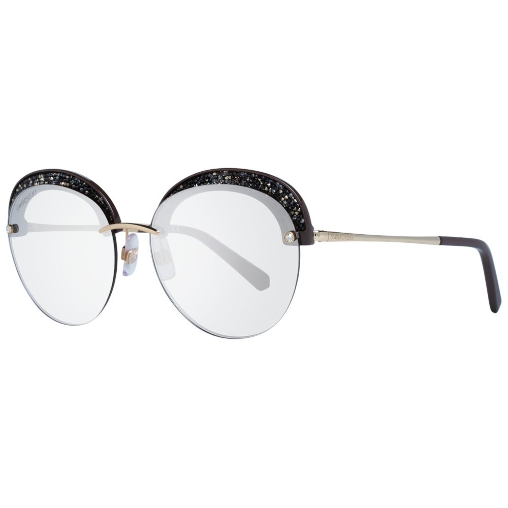 Gold Metal & Plastic SunglassesGender Women Main color Gold Frame color Multicolor Frame material Metal & Plastic Lenses Material Plastic Lenses Effect Mirrored Lenses width 56 Size 56-16-140 Lenses Height 50 Bridge width 16 Frame width 135 Temples Length