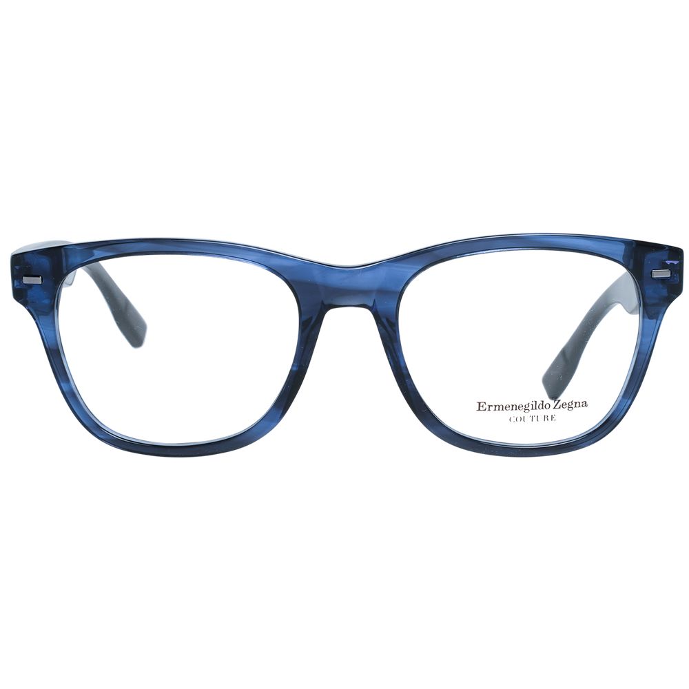 Blaue, vollüberspannte Brille aus Kunststoff mit Federgelenk von Ermenegildo Zegna
