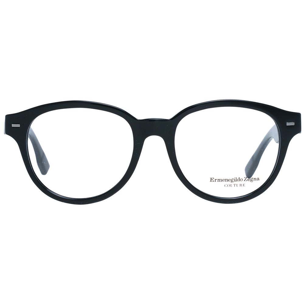 Schwarze runde Brille aus Kunststoff mit Vollrandgestell