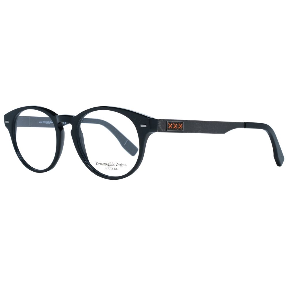 Schwarze, runde Vollrandbrille aus Kunststoff