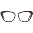 Brown Plastic Glasses (Frames)Gender Women Main color Brown Frame material Plastic Size 50-16-140 Lenses width 50 Lenses Height 36 Bridge width 16 Frame width 136 Temples Length 140 Shipment includes Branded case Rim Style Full-Rim Spring hinge No Frame c