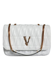 White Mini Nappa Leather Crossbody Shoulder BagVERSACE Absolutely stunning, 100% Authentic, brand new with tags VERSACE bags. Brand logo, solid color, crossbody strap, magnetic fastening. Model: Crossbody bag Material: 100% AOS, 100% PL Colour: White Pink