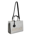 White Top Handle Canvas Leather Logo Crossbody Tote BagVERSACE Absolutely stunning, 100% Authentic, brand new with tags VERSACE tote bags. Brand logo, solid color, crossbody strap. Model: Tote bag Material: VL100%, WV66% VI19% PA10% WS5% Color: White, Bla