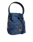Blue Quilted Denim Leather Crossbody Shoulder BagVERSACE Absolutely stunning, 100% Authentic, brand new with tags VERSACE bags. Brand logo, solid color, crossbody strap. Model: Crossbody bag Material: VL100%, CO60% VI40% Colour: Blue Black inner lining wi