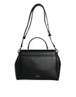 Black Top Handle Grainy Calfskin Leather Crossbody BagVERSACE Absolutely stunning, 100% Authentic, brand new with tags VERSACE bags. Brand logo, solid color, crossbody strap, magnetic fastening. Model: Crossbody bag Material: VL100%, CO100% Colour: Black