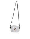 White Quilted Nappa Leather Crossbody Shoulder BagVERSACE Absolutely stunning, 100% Authentic, VERSACE bags. Brand logo, solid color, crossbody strap, zipper fastening. Model: Crossbody bag Material: 100% Nappa Leather Colour: White Black inner lining Zip