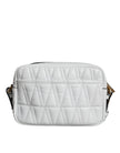 White Quilted Nappa Leather Crossbody Shoulder BagVERSACE Absolutely stunning, 100% Authentic, VERSACE bags. Brand logo, solid color, crossbody strap, zipper fastening. Model: Crossbody bag Material: 100% Nappa Leather Colour: White Black inner lining Zip