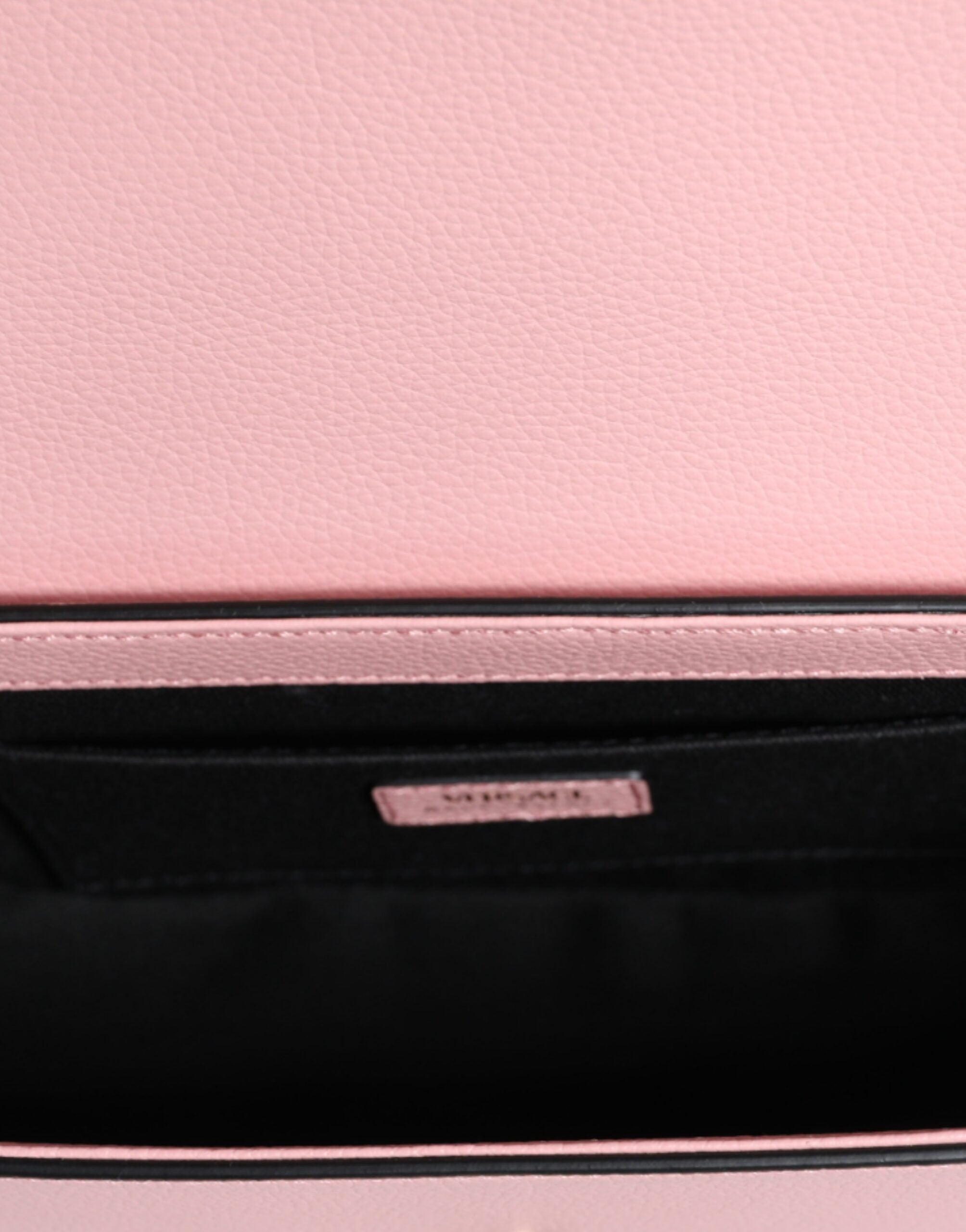 Pink Leather Crossbody Bag with Logo by Versace