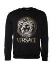 Black Medusa Fleece Cotton Crew Neck Sweatshirt SweaterVERSACE Absolutely stunning, 100% Authentic, brand new with tags VERSACE printed pullover sweater crafted from cotton features a long sleeves and crew neck. Model: Pullover sweater Colour: Black Mater