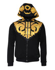 Black Medusa Print Cotton Full Zip HoodieSweatshirt SweaterVERSACE Absolutely stunning, 100% Authentic, brand new with tags VERSACE printed full zip sweater crafted from cotton features a long sleeves and hoodie. Model: Full zip sweatshirt Colour: Black M