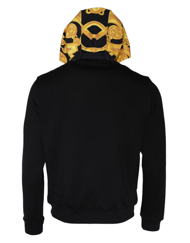 Black Medusa Print Cotton Full Zip HoodieSweatshirt SweaterVERSACE Absolutely stunning, 100% Authentic, brand new with tags VERSACE printed full zip sweater crafted from cotton features a long sleeves and hoodie. Model: Full zip sweatshirt Colour: Black M