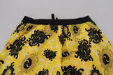 Yellow Black Printed Nylon Beachwear Shorts SwimwearDSQUARED2 Absolutely stunning, 100% Authentic, exclusive brand new DSQUARED2 beachwear swimming shorts with pattern. Model: Swim shorts Color: Yellow, Black Material: 92% Nylon 8% Elastane Elastic waist