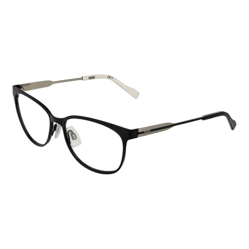 Black Stainless Steel Glasses (Frames)Gender Women Main color Black Frame color Black Frame material Stainless Steel Rim Style Full-Rim Lenses Color Demo glasses Lenses Material Plastic Lenses Effect No Extra Lenses width 54 Size 54-16-140 Lenses Height 4