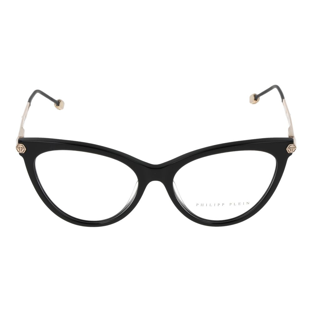 Black Cellulose Acetate Glasses (Frames)Gender Women Main color Black Frame color Black Frame material Cellulose Acetate Rim Style Full-Rim Lenses Color Demo glasses Lenses Material Plastic Lenses Effect No Extra Lenses Height 41 Bridge width 16 Frame wid