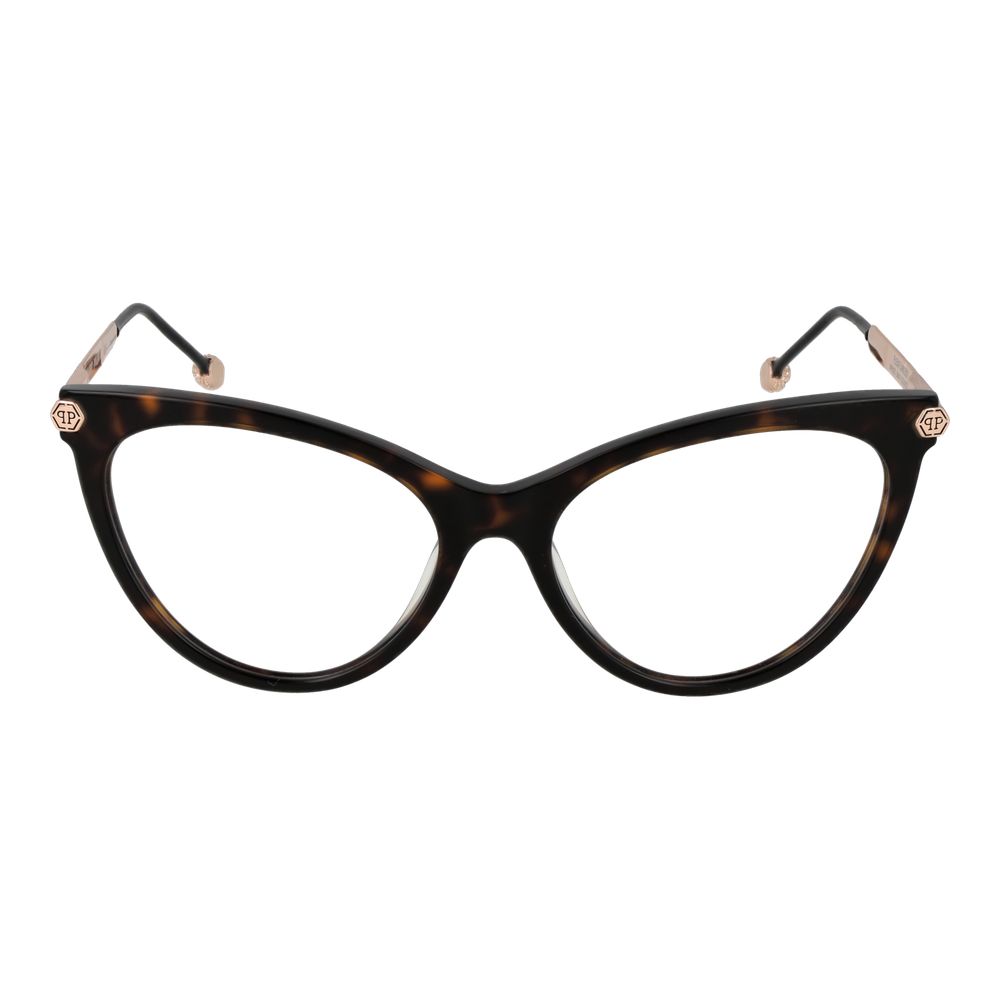 Brown Cellulose Acetate Glasses (Frames)Gender Women Main color Brown Frame color Brown Frame material Cellulose Acetate Rim Style Full-Rim Lenses Color Demo glasses Lenses Material Plastic Lenses Effect No Extra Lenses Height 41 Bridge width 16 Frame wid