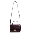 Purple Leather Logo Plaque Crossbody MINDY Satchel BagMICHAEL CROSS Absolutely stunning, 100% Authentic, brand new with tags MICHAEL KORS leather stachel bag with gold-tone embossed hardware. Model: MINDY satchel bag Color: Purple with gold-tone hardware