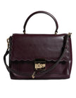 Purple Leather Logo Plaque Crossbody MINDY Satchel BagMICHAEL CROSS Absolutely stunning, 100% Authentic, brand new with tags MICHAEL KORS leather stachel bag with gold-tone embossed hardware. Model: MINDY satchel bag Color: Purple with gold-tone hardware