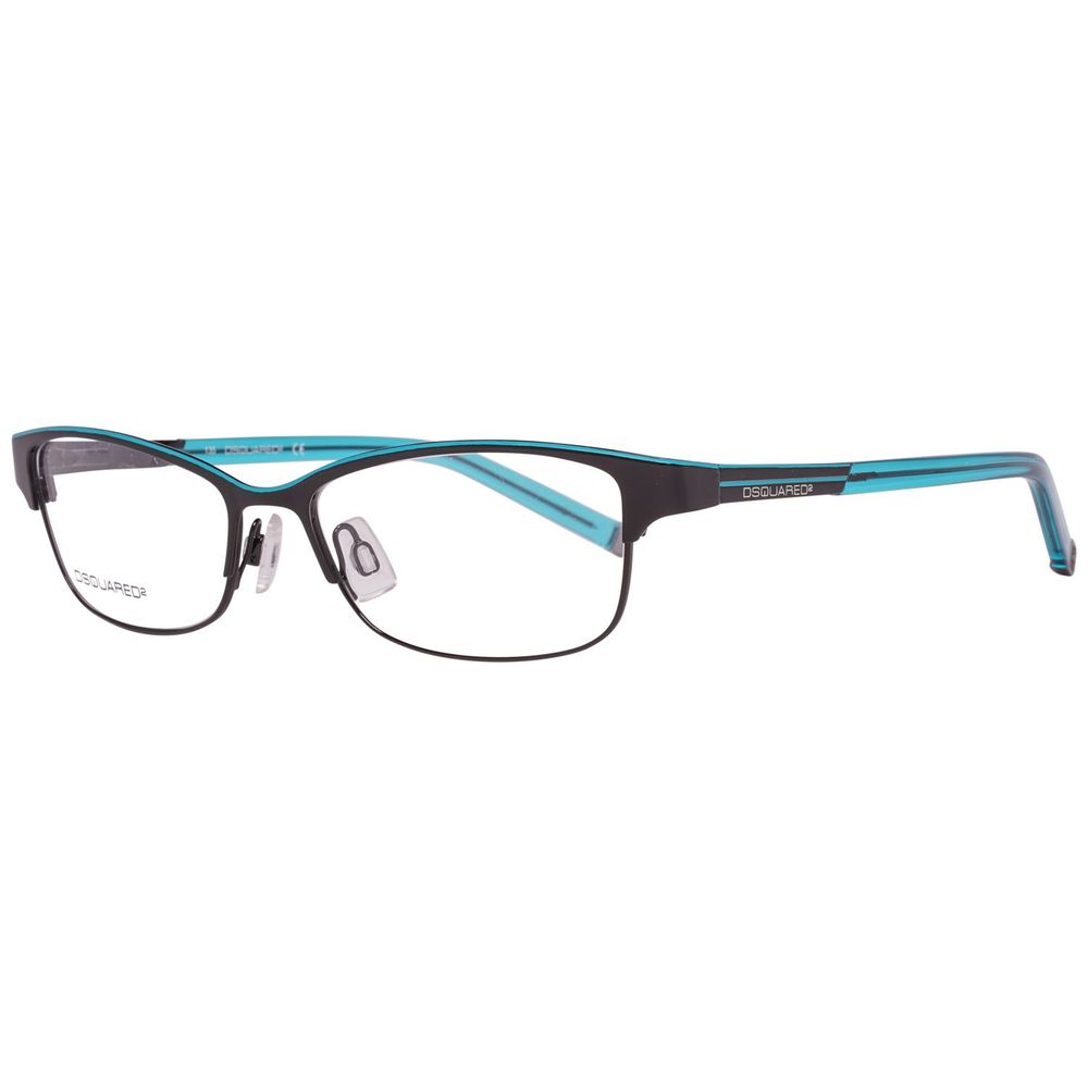 Black Synthetic Metal Eyeglass Frames