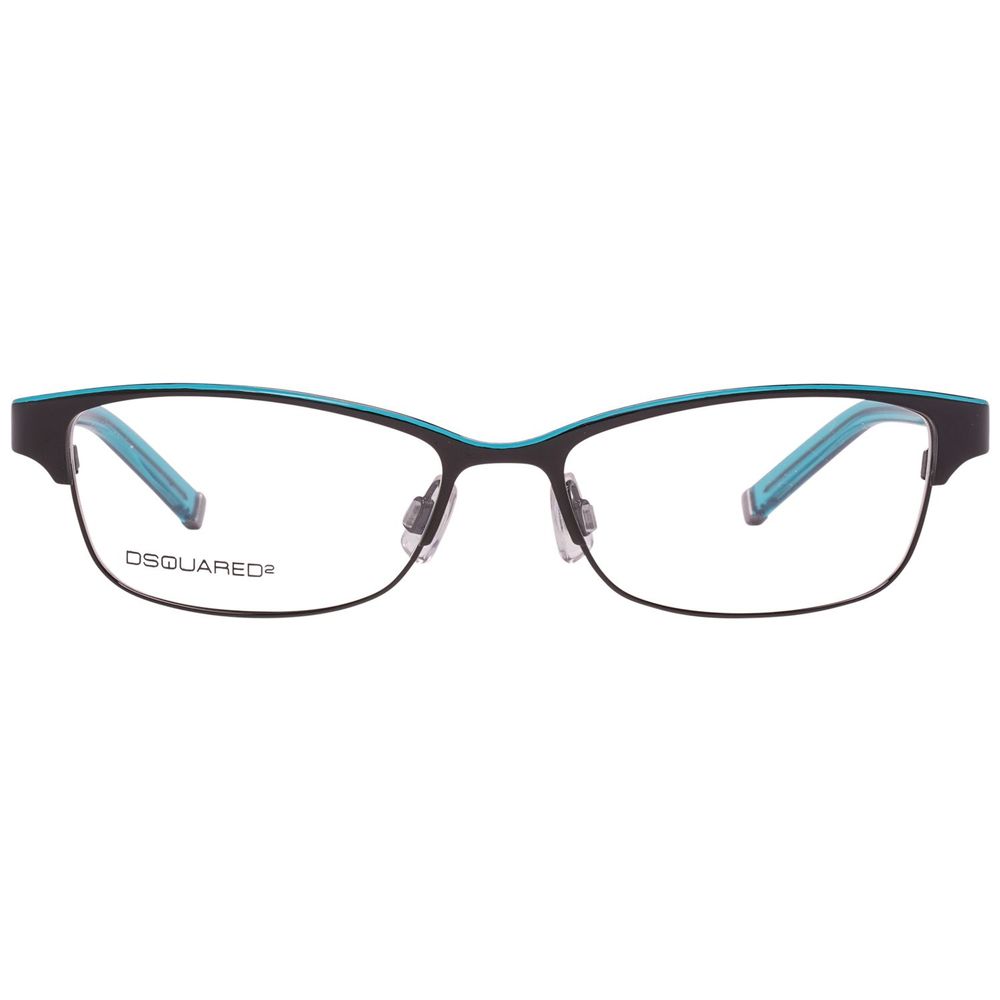 Black Synthetic Metal Eyeglass Frames