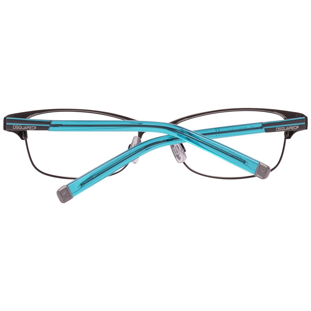 Black Metal Synthetic Eyeglass Frames