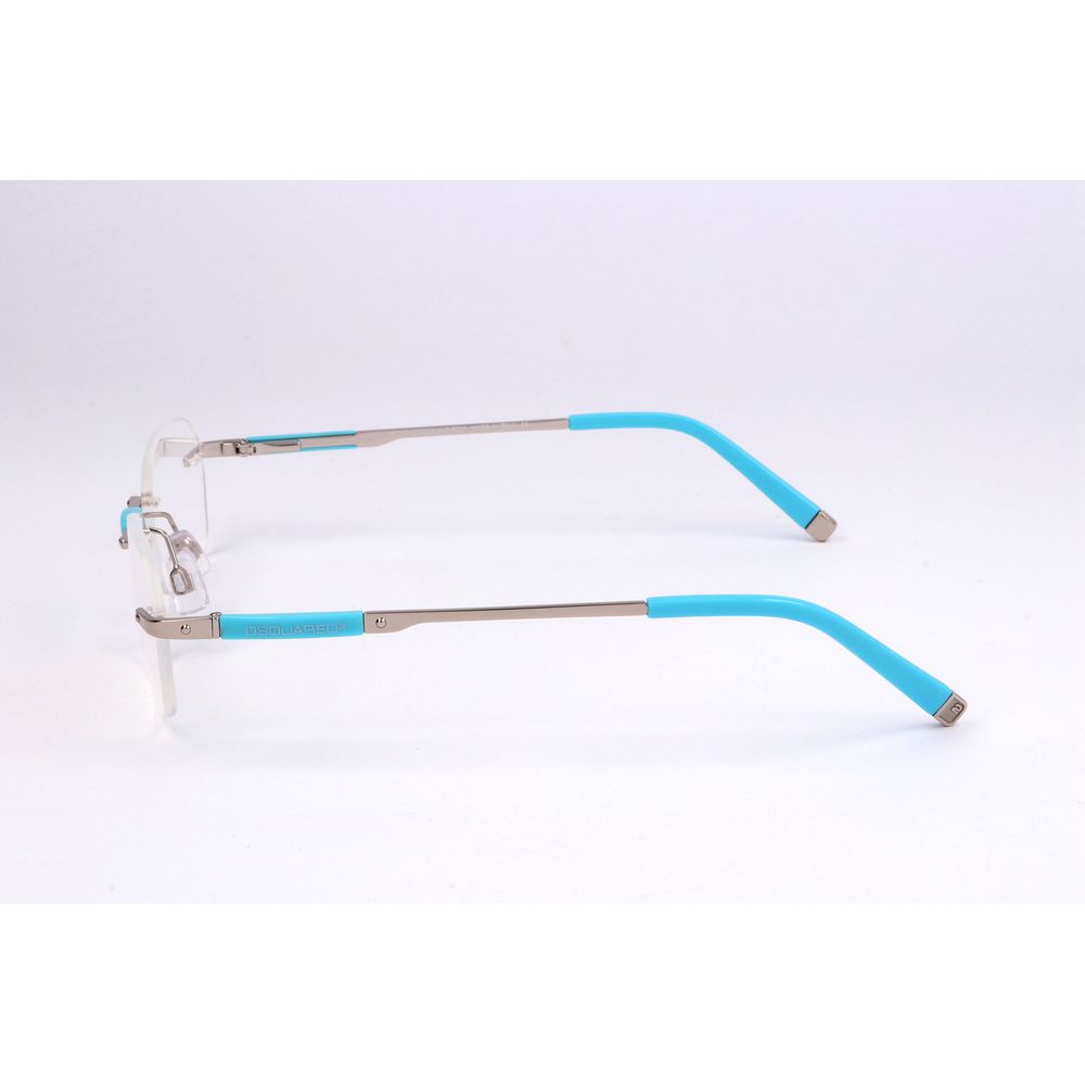 Silver Synthetic Metal Glasses Frames by DSQUARED2