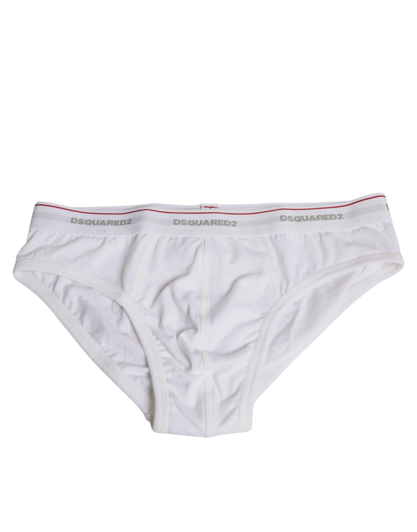 White Cotton Stretch Women Mid Waist Panty UnderwearDSQUARED2 Absolutely stunning, 100% Authentic, exclusive brand new DSQUARED2 women’s cotton stretch panty. Model: Pantyhose Colour: White Material: 95% Cotton 5% Elastane Elastic waist strap Logo details