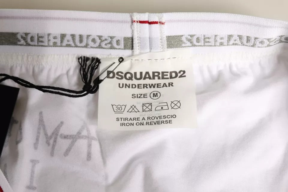 White Cotton Stretch Women Mid Waist Panty UnderwearDSQUARED2 Absolutely stunning, 100% Authentic, exclusive brand new DSQUARED2 women’s cotton stretch panty. Model: Pantyhose Colour: White Material: 95% Cotton 5% Elastane Elastic waist strap Logo details