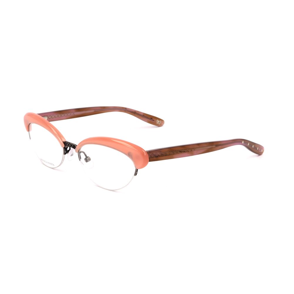 Pink and Brown Metal Glasses Frames Bicolor by Bottega Veneta