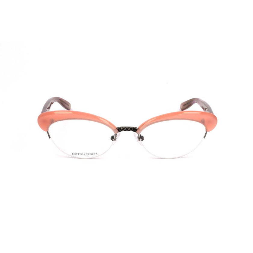 Bicolor Metal Glasses (Frames)GLASSES BOTTEGA VENETA WOMAN BV211HN1 (Lens/Bridge/Temple) 51/18/140 mm.Material: METAL.Colour: PINK AND BROWN SEMI-MATTE.Measures (Lens/Bridge/Temple): 51/18/140mm..Bicolor Metal Glasses (Frames)${tagsBottega VenetaAulae Bic