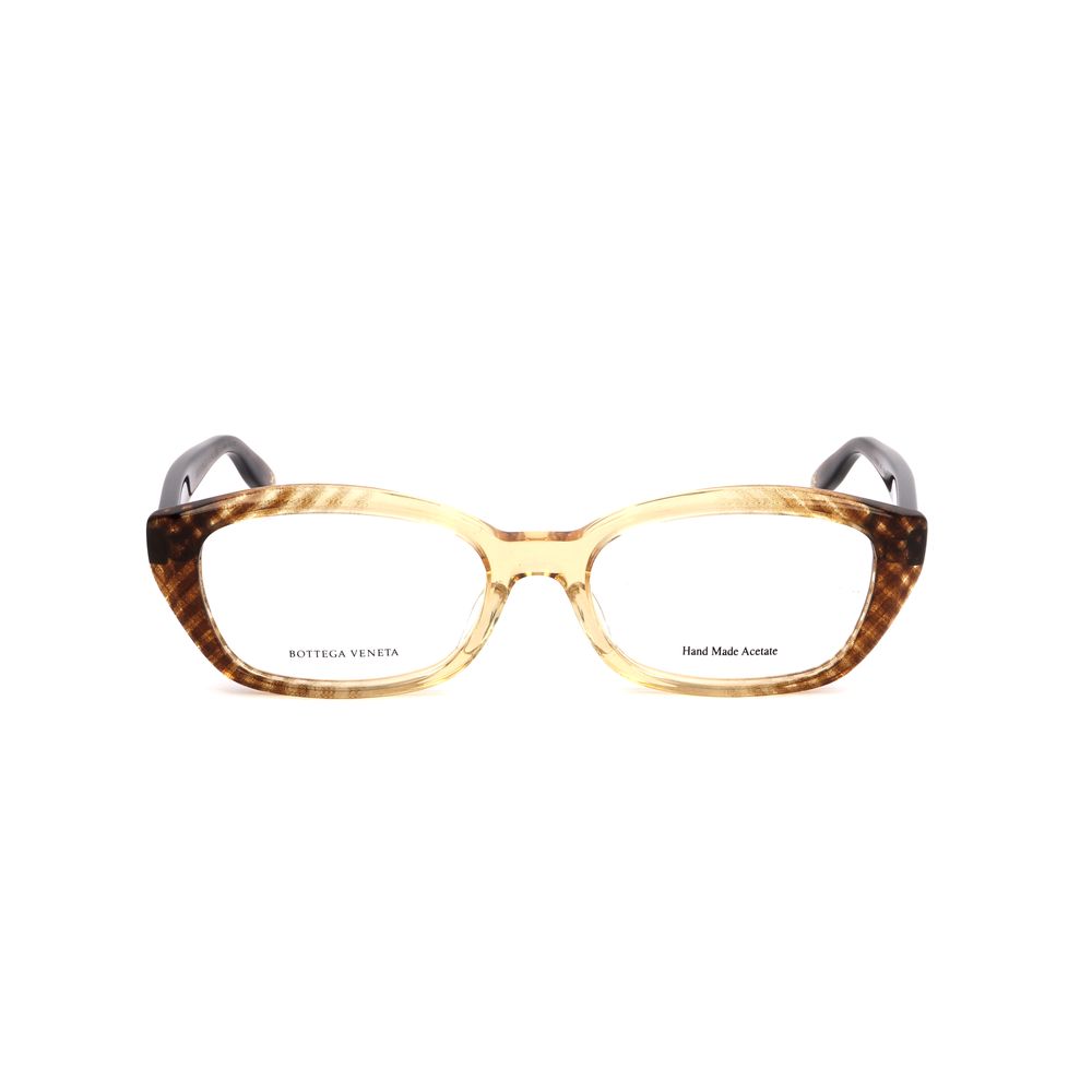 Transparent Brown Synthetic Glasses Frames by Bottega Veneta