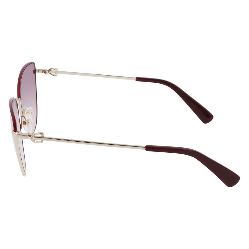 Gold Metal SunglassesSUNGLASSES LONGCHAMP WOMAN LO152S-721 (Lens/Bridge/Temple) 58/16/140 mm.Material: METAL.Colour: GOLDEN.Measures (Lens/Bridge/Temple): 58/16/140mm.GRADIENT RED.UV FILTER 2Gold Metal Sunglasses${tagsLongchampAulae Gold Metal Sunglasses