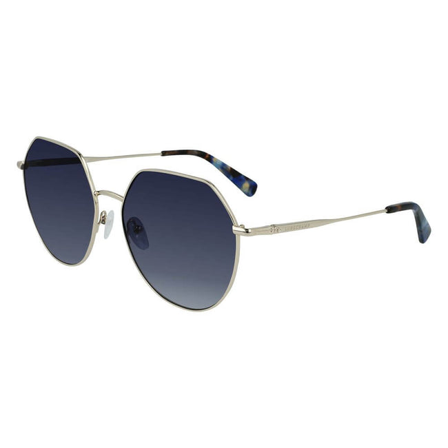 Bicolor Metal SunglassesSUNGLASSES LONGCHAMP WOMEN LO154S-713 (Lens/Bridge/Temple) 60/17/140 mm.Material: METAL.Colour: Gold and blue.Measures (Lens/Bridge/Temple): 60/17/140mm.Gradient black.UV filter 2Bicolor Metal Sunglasses${tagsLongchampAulae Bicolor