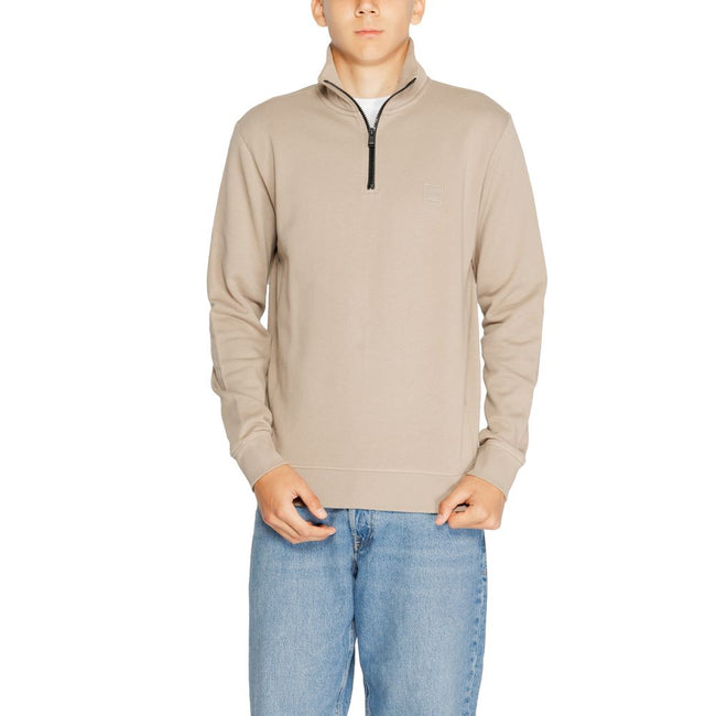 Brown Cotton SweatshirtThe Boss Zetrust 10234591 01 50468926 men’s sweatshirt is the perfect choice for those seeking a refined and timeless casual style. Made from 100% cotton, this crew neck sweatshirt ensures maximum softness and breathability, providi