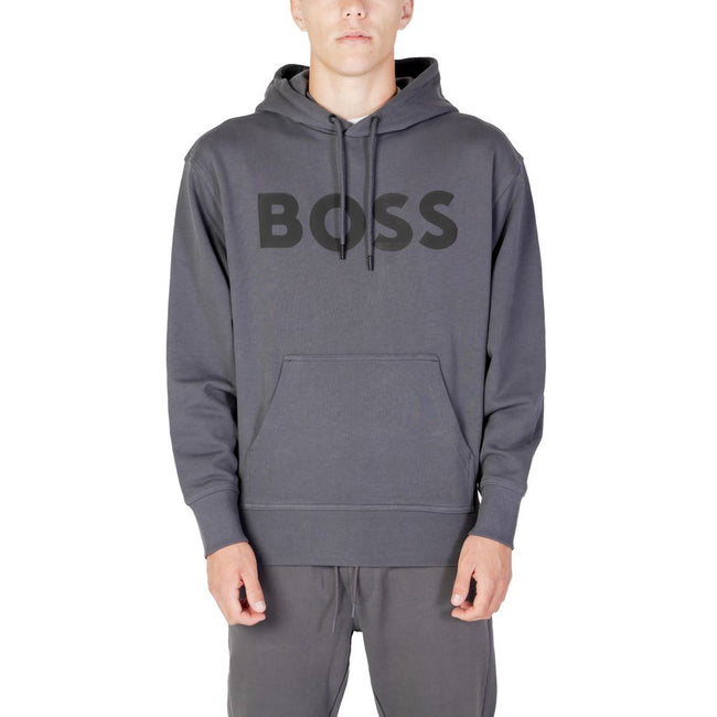 Gray Cotton HoodieDiscover the Boss WEBASICHOOD 50487134 menâs hoodie, a piece that combines contemporary style with superior comfort. Crafted from 100% pure cotton, this hoodie offers a soft feel and excellent breathability. The design features a spaci