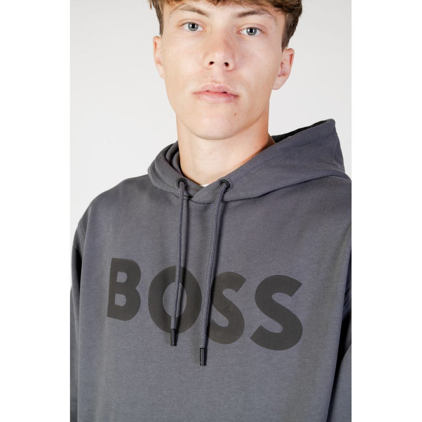 Gray Cotton HoodieDiscover the Boss WEBASICHOOD 50487134 menâs hoodie, a piece that combines contemporary style with superior comfort. Crafted from 100% pure cotton, this hoodie offers a soft feel and excellent breathability. The design features a spaci