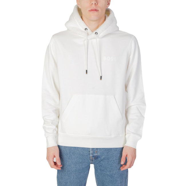 Cream Cotton HoodyThe Boss Weteddy 50501378 men’s hoodie is the perfect blend of modern style and everyday comfort. Made from 100% high-quality cotton, this hoodie offers softness and breathability, making it suitable for any season. It features a regular