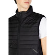 Black Polyester Sleveless JacketThe Boss V_Thor 2 10262007 01 50514762 men’s sleeveless vest is the perfect choice for those seeking a modern and functional style. Made from 100% polyester, this garment offers lightness, durability, and comfort throughout