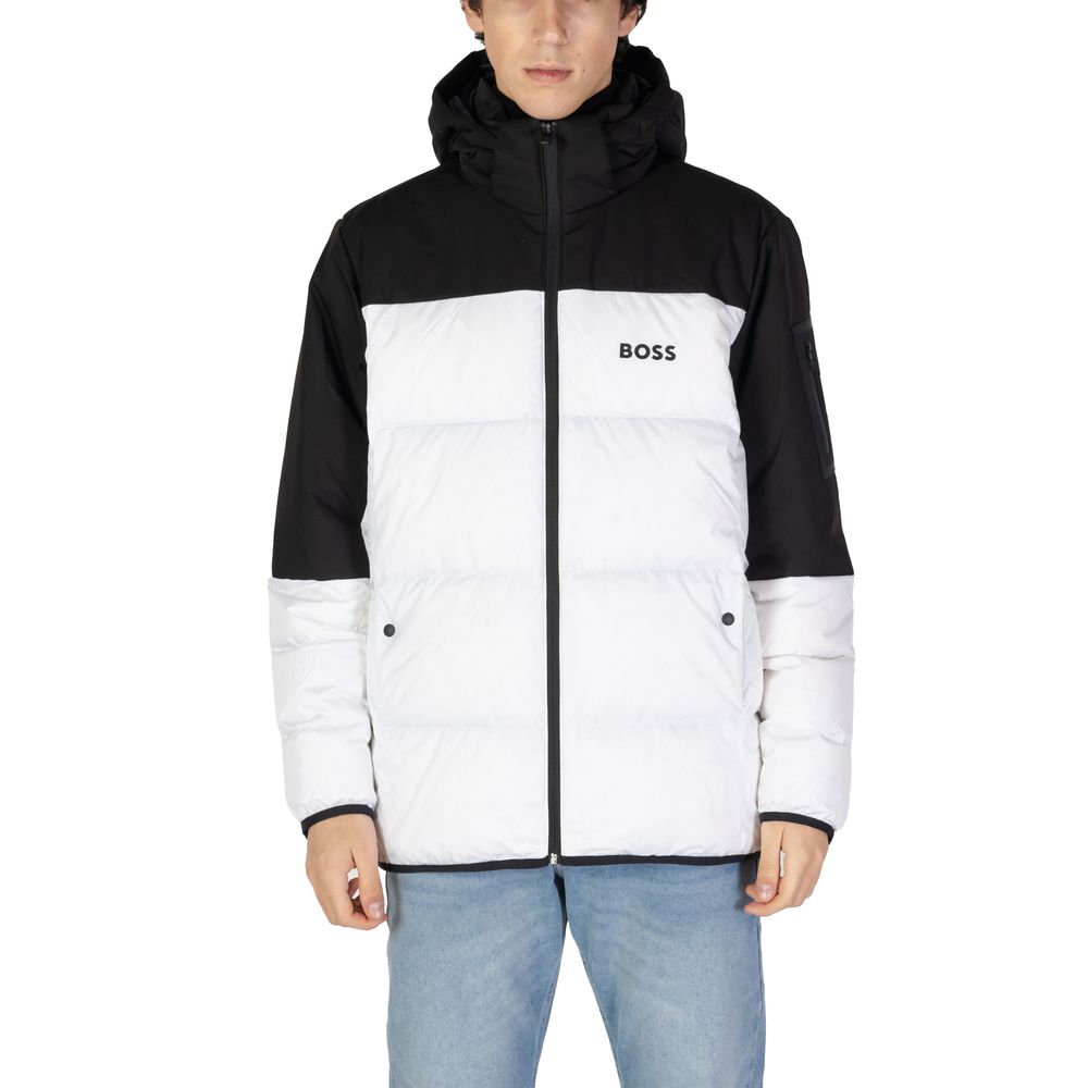 White Recycled Polyester Jackets & CoatThe Boss J_Hamar 3 10237082 01 50522660 menâs puffer jacket is the perfect choice for facing colder days with style and comfort. Made entirely from recycled polyester, this jacket combines sustainability and qualit