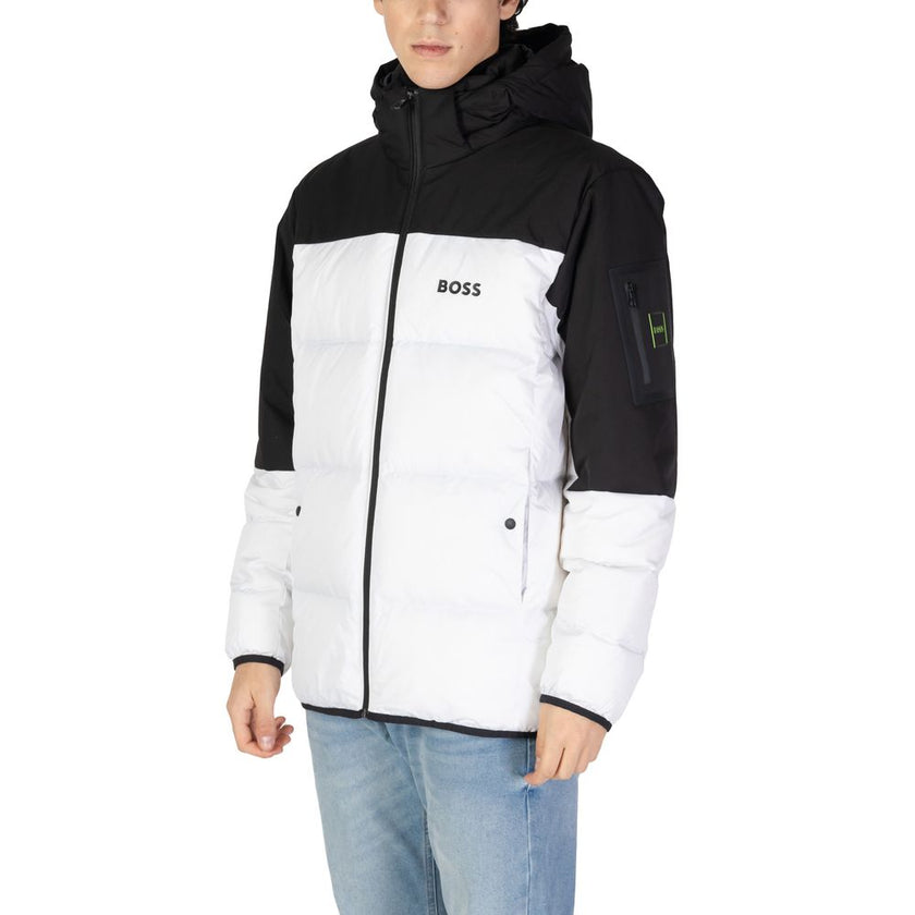 White Recycled Polyester Jackets & CoatThe Boss J_Hamar 3 10237082 01 50522660 menâs puffer jacket is the perfect choice for facing colder days with style and comfort. Made entirely from recycled polyester, this jacket combines sustainability and qualit