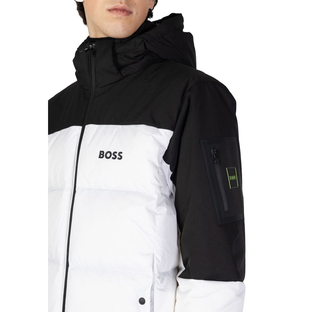White Recycled Polyester Jackets & CoatThe Boss J_Hamar 3 10237082 01 50522660 menâs puffer jacket is the perfect choice for facing colder days with style and comfort. Made entirely from recycled polyester, this jacket combines sustainability and qualit
