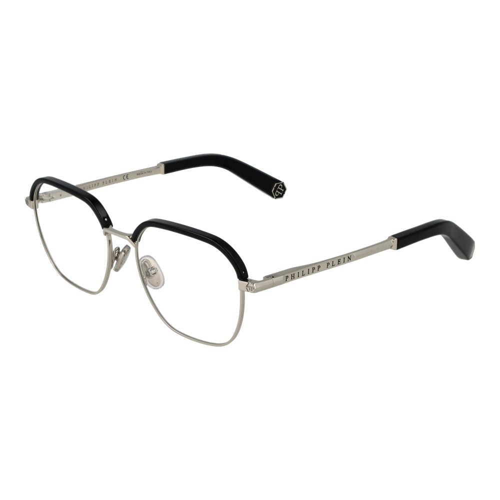 Black Metal Glasses (Frames)Gender Men Main color Black Frame color Black Frame material Metal Rim Style Full-Rim Lenses Color Demo glasses Lenses Material Plastic Lenses Effect No Extra Lenses Height 44 Bridge width 17 Frame width 135 Temples Length 145