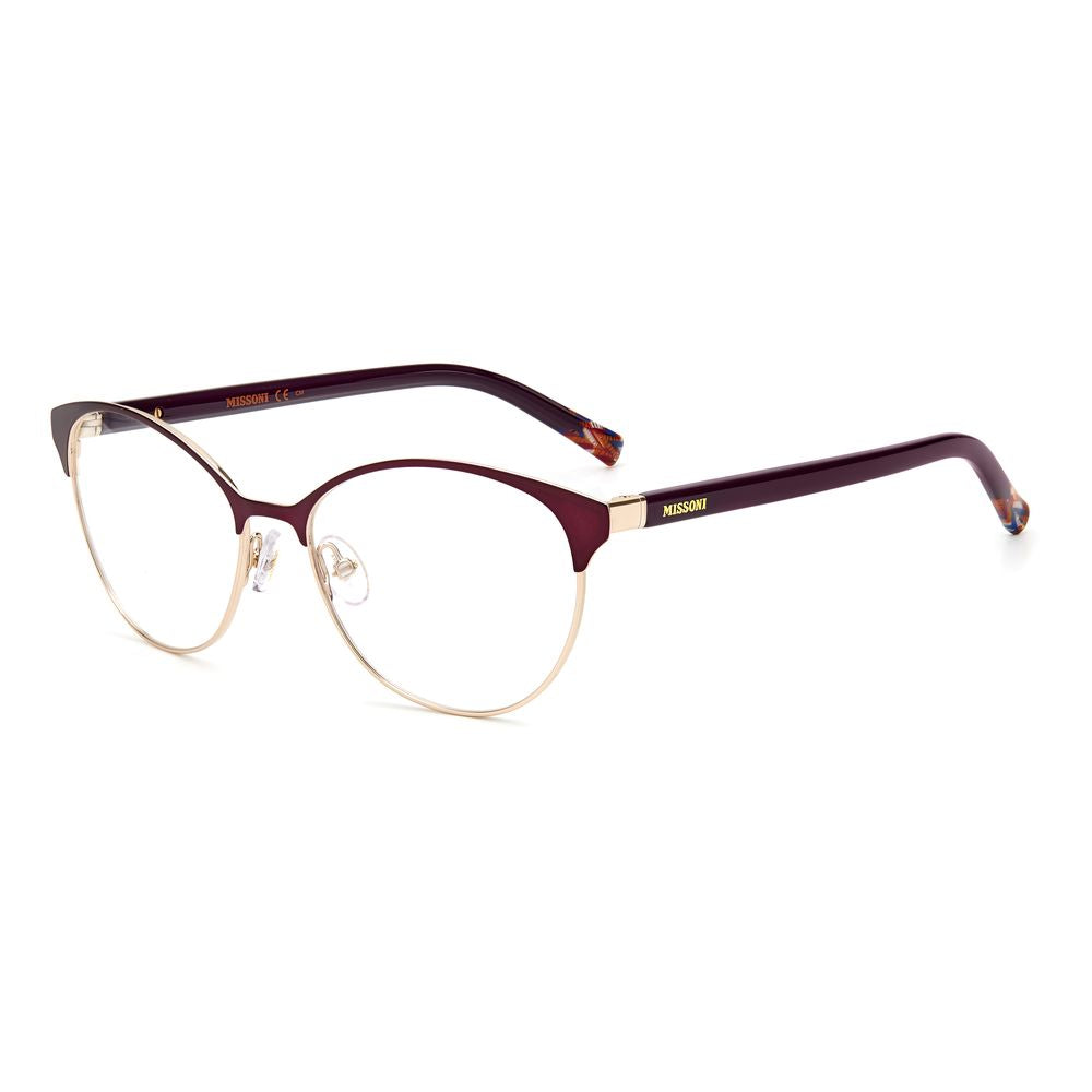 Purple Metal Glasses (Frames)GLASSES MISSONI WOMEN MIS-0024-B3V (Lens/Bridge/Temple) 55/16/140 mm.Material: METAL.Colour: Violet.Measures (Lens/Bridge/Temple): 55/16/140mm..Purple Metal Glasses (Frames)${tagsMissoniAulae Purple Metal Glasses (Frames) Miss