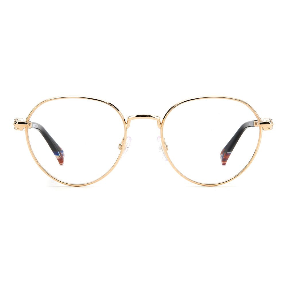 Gold Metal Glasses (Frames)GLASSES MISSONI WOMEN MIS-0077-J5G (Lens/Bridge/Temple) 49/18/140 mm.Material: METAL.Colour: Gold.Measures (Lens/Bridge/Temple): 49/18/140mm..Gold Metal Glasses (Frames)${tagsMissoniAulae Gold Metal Glasses (Frames) MissoniAulae