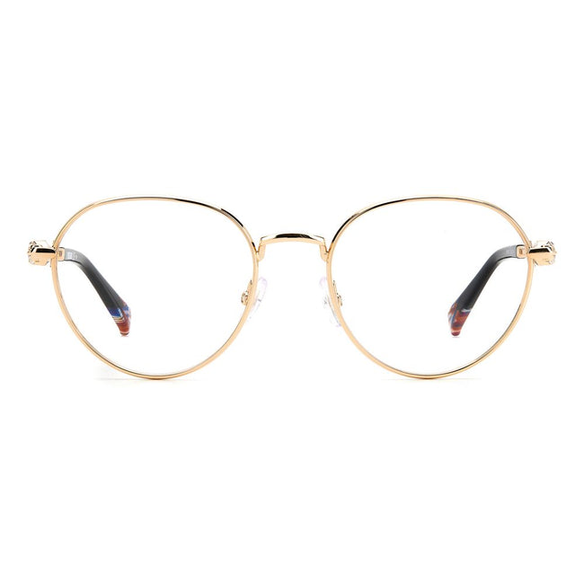 Gold Metal Glasses (Frames)GLASSES MISSONI WOMEN MIS-0077-J5G (Lens/Bridge/Temple) 49/18/140 mm.Material: METAL.Colour: Gold.Measures (Lens/Bridge/Temple): 49/18/140mm..Gold Metal Glasses (Frames)${tagsMissoniAulae Gold Metal Glasses (Frames) MissoniAulae
